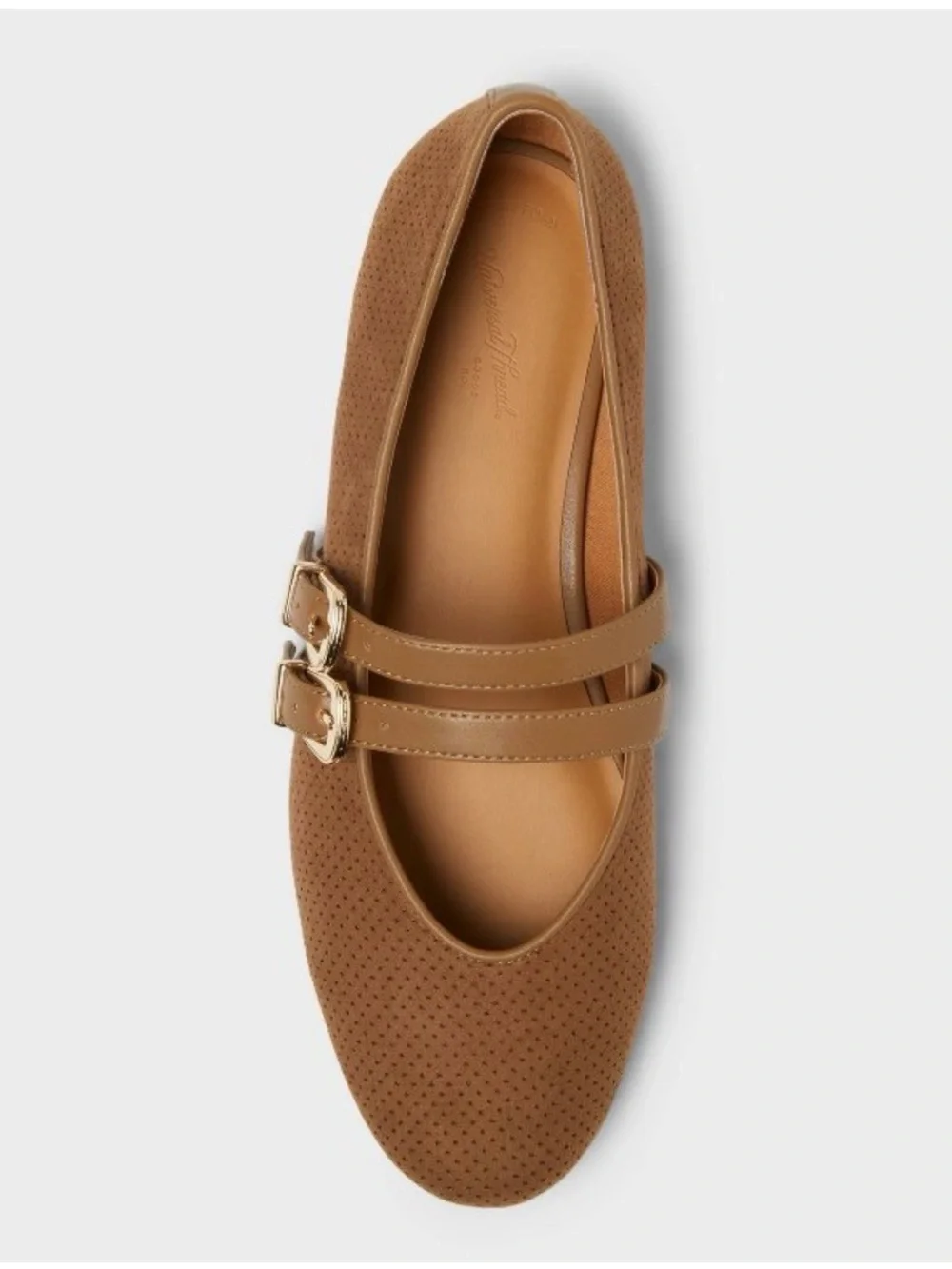 Universal Thread Brown Double-Strap Mary Jane Flats